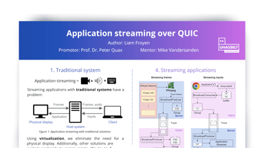 Application streaming over QUIC