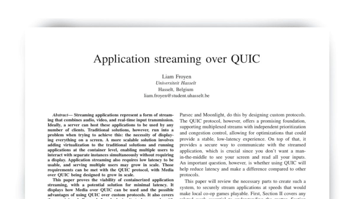 Application streaming over QUIC image 2